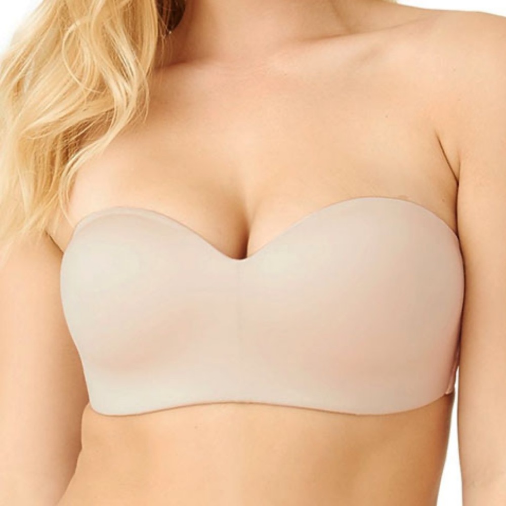 WACOAL tan staying power multiway strapless wireless bra 36D style #854372 NWT